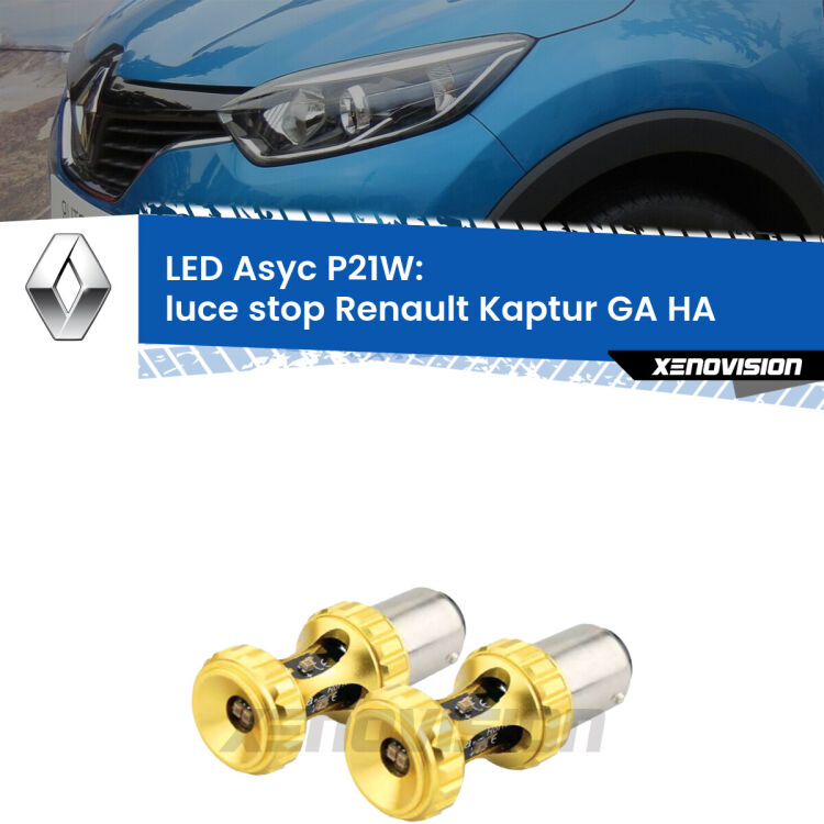 <strong>Luce Stop LED per Renault Kaptur GA</strong> HA 2016 - 2018. Coppia lampade <strong>P21W</strong> super canbus Rosse modello Gear2.