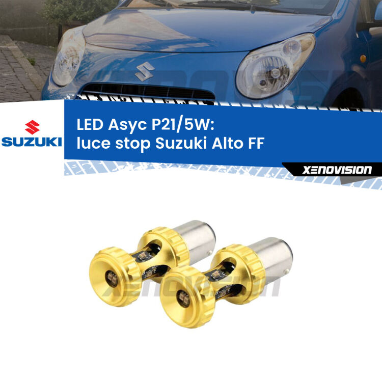 <strong>luce stop LED per Suzuki Alto</strong> FF 2002 - 2008. Lampadina <strong>P21/5W</strong> rossa Canbus modello Asyc Xenovision.