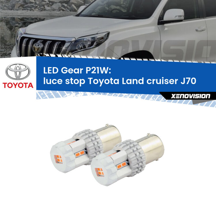 <p>Coppia <strong>LED P21W Rossi per </strong><strong>luce Stop</strong> <strong>Toyota</strong> <strong>Land cruiser </strong>(J70) 1984 - 1996: ultracompatti, illuminazione a 360 gradi e Canbus. Qualità Massima.</p>
<div> </div>