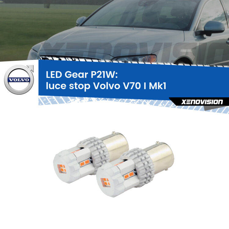 <p>Coppia <strong>LED P21W Rossi per </strong><strong>luce Stop</strong> <strong>Volvo</strong> <strong>V70 I </strong>(Mk1) 1996 - 2000: ultracompatti, illuminazione a 360 gradi e Canbus. Qualità Massima.</p>
<div> </div>