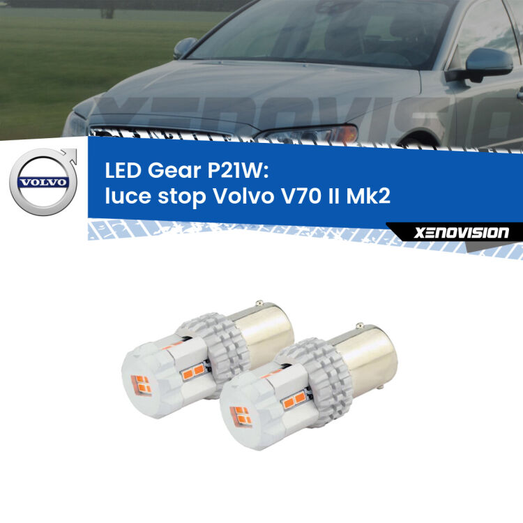 <p>Coppia <strong>LED P21W Rossi per </strong><strong>luce Stop</strong> <strong>Volvo</strong> <strong>V70 II </strong>(Mk2) 2000 - 2007: ultracompatti, illuminazione a 360 gradi e Canbus. Qualità Massima.</p>
<div> </div>