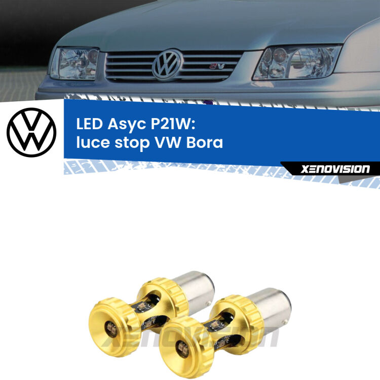 <strong>Luce Stop LED per VW Bora</strong>  1999 - 2006. Coppia lampade <strong>P21W</strong> super canbus Rosse modello Gear2.