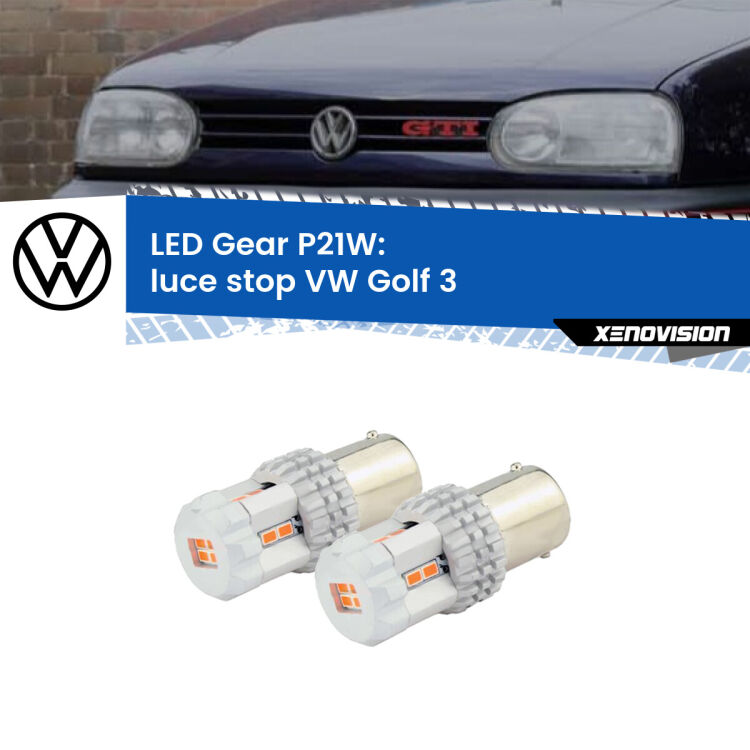 <p>Coppia <strong>LED P21W Rossi per </strong><strong>luce Stop</strong> <strong>VW</strong> <strong>Golf 3 </strong> 1991 - 1997: ultracompatti, illuminazione a 360 gradi e Canbus. Qualità Massima.</p>
<div> </div>