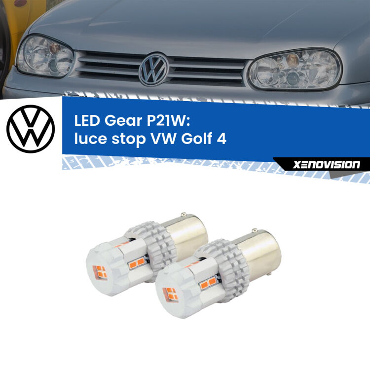 <p>Coppia <strong>LED P21W Rossi per </strong><strong>luce Stop</strong> <strong>VW</strong> <strong>Golf 4 </strong> 1997 - 2005: ultracompatti, illuminazione a 360 gradi e Canbus. Qualità Massima.</p>
<div> </div>