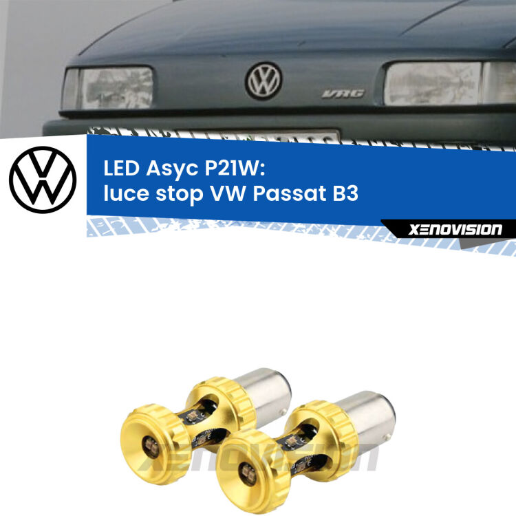 <strong>Luce Stop LED per VW Passat</strong> B3 1994 - 1996. Coppia lampade <strong>P21W</strong> super canbus Rosse modello Gear2.