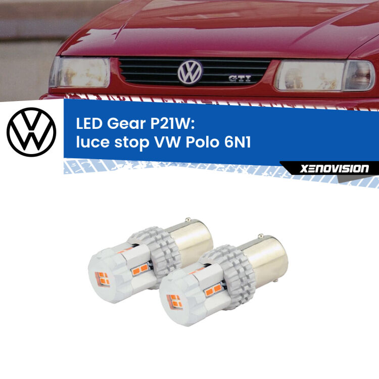 <p>Coppia <strong>LED P21W Rossi per </strong><strong>luce Stop</strong> <strong>VW</strong> <strong>Polo </strong>(6N1) 1994 - 1998: ultracompatti, illuminazione a 360 gradi e Canbus. Qualità Massima.</p>
<div> </div>