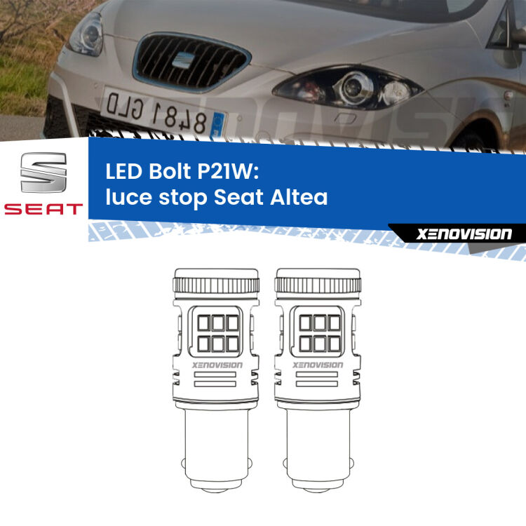 <strong>Luce Stop LED per Seat Altea</strong>  2004 - 2010. Coppia lampade <strong>P21W</strong> modello Bolt canbus.