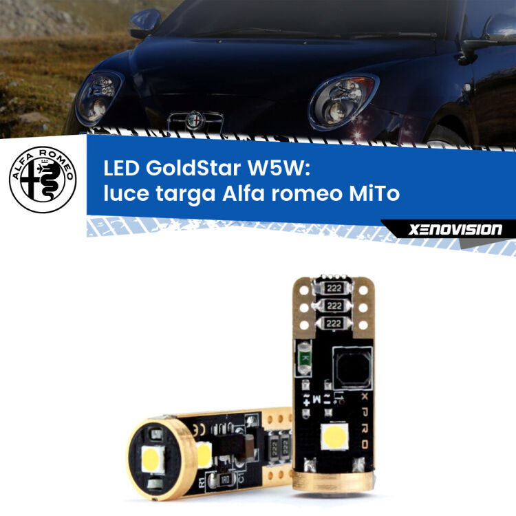 <strong>Luce Targa LED Alfa romeo MiTo</strong>  2008 - 2018: ottima luminosità a 360 gradi. Si inseriscono ovunque. Canbus, Top Quality.