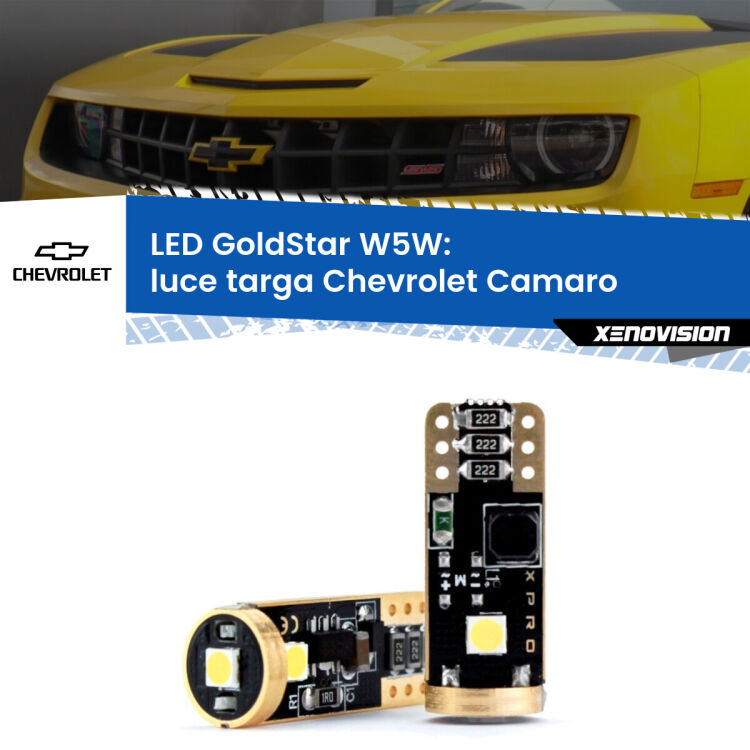 <strong>Luce Targa LED Chevrolet Camaro</strong>  2011 - 2015: ottima luminosità a 360 gradi. Si inseriscono ovunque. Canbus, Top Quality.