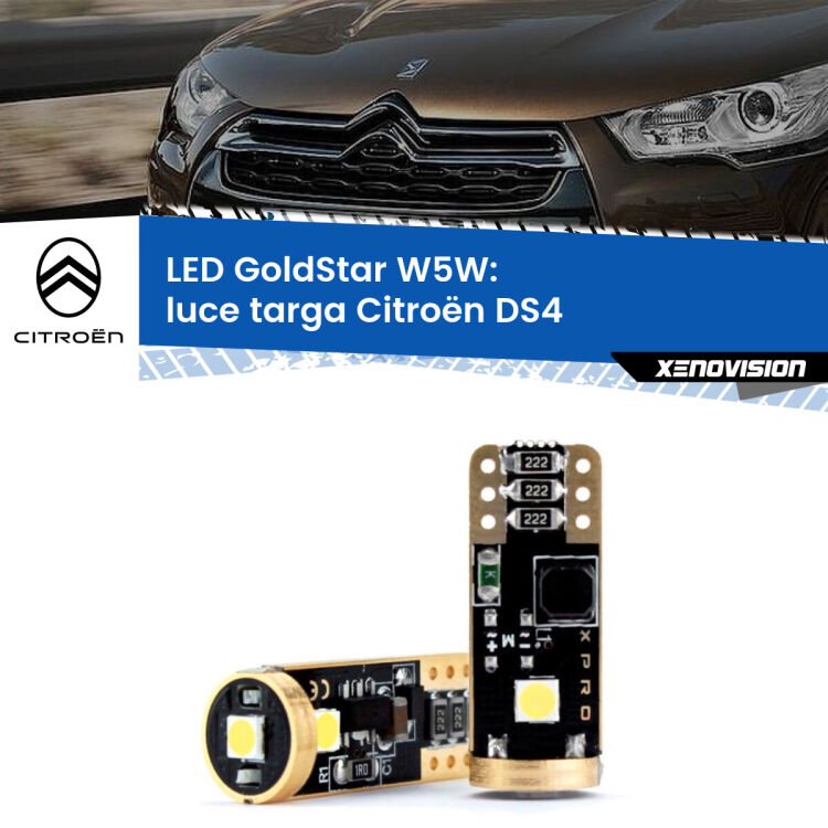 <strong>Luce Targa LED Citroën DS4</strong>  2011 - 2015: ottima luminosità a 360 gradi. Si inseriscono ovunque. Canbus, Top Quality.