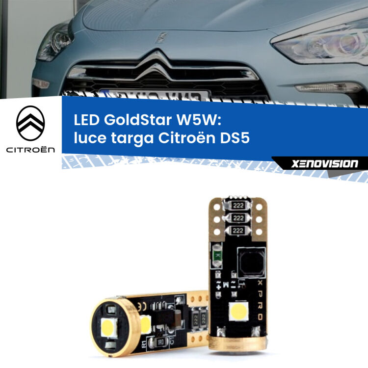 <strong>Luce Targa LED Citroën DS5</strong>  2011 - 2015: ottima luminosità a 360 gradi. Si inseriscono ovunque. Canbus, Top Quality.