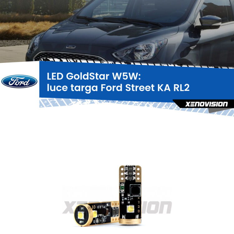 <strong>Luce Targa LED Ford Street KA</strong> RL2 2003 - 2005: ottima luminosità a 360 gradi. Si inseriscono ovunque. Canbus, Top Quality.