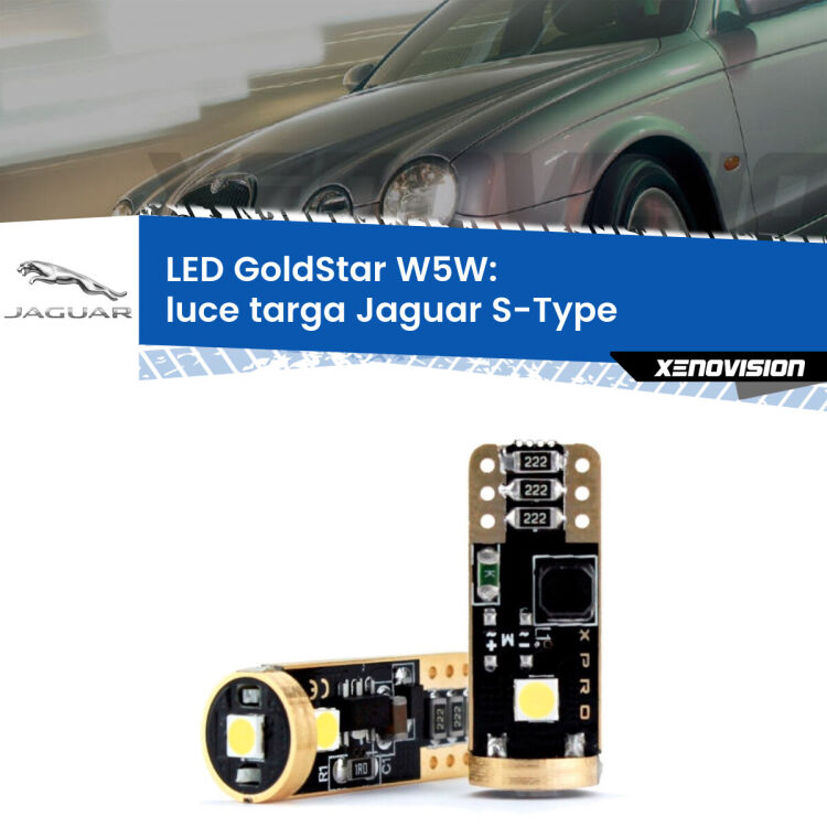 <strong>Luce Targa LED Jaguar S-Type</strong>  1999 - 2007: ottima luminosità a 360 gradi. Si inseriscono ovunque. Canbus, Top Quality.