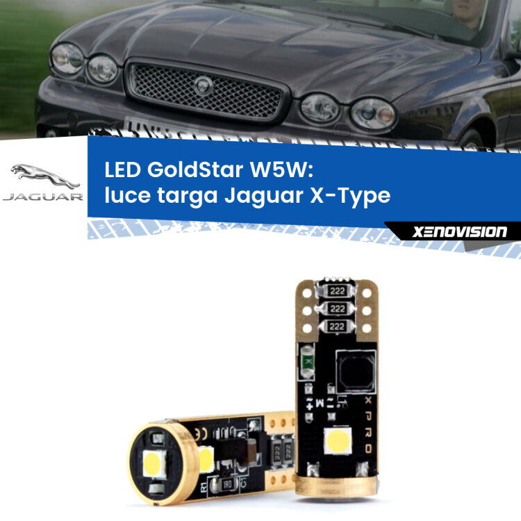 <strong>Luce Targa LED Jaguar X-Type</strong>  2001 - 2009: ottima luminosità a 360 gradi. Si inseriscono ovunque. Canbus, Top Quality.