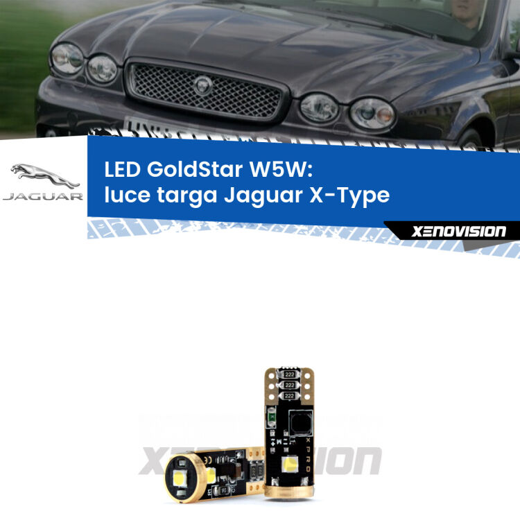 <strong>Luce Targa LED Jaguar X-Type</strong>  2001 - 2009: ottima luminosità a 360 gradi. Si inseriscono ovunque. Canbus, Top Quality.