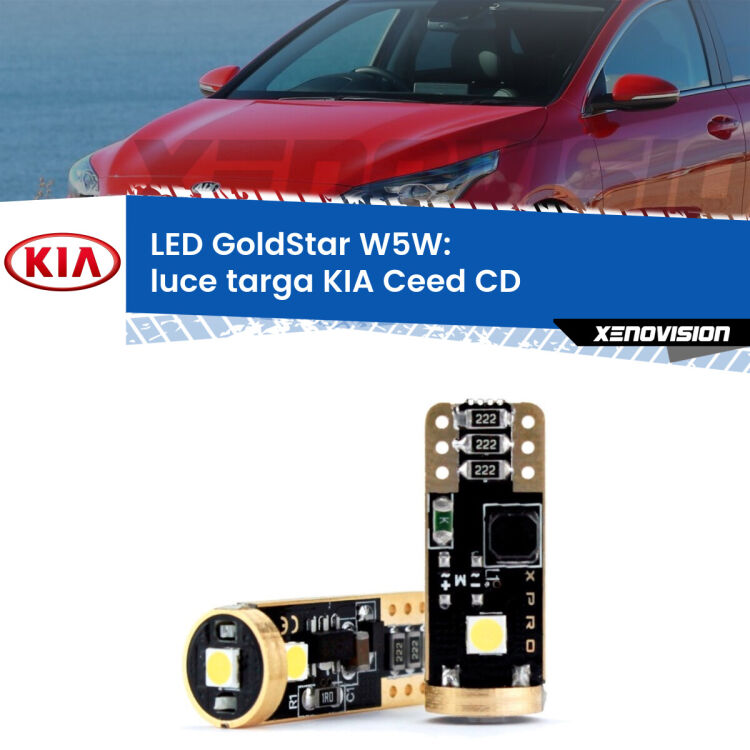 <strong>Luce Targa LED KIA Ceed</strong> CD 2018 in poi: ottima luminosità a 360 gradi. Si inseriscono ovunque. Canbus, Top Quality.