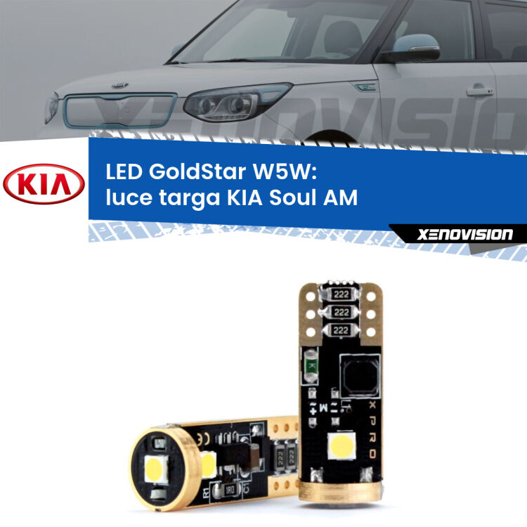 <strong>Luce Targa LED KIA Soul</strong> AM 2009 - 2014: ottima luminosità a 360 gradi. Si inseriscono ovunque. Canbus, Top Quality.