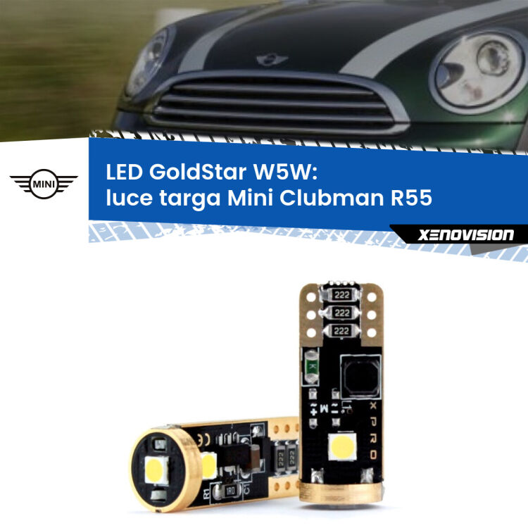 <strong>Luce Targa LED Mini Clubman</strong> R55 2007 - 2015: ottima luminosità a 360 gradi. Si inseriscono ovunque. Canbus, Top Quality.