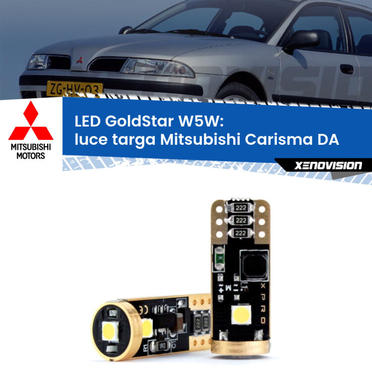 <strong>Luce Targa LED Mitsubishi Carisma</strong> DA 1995 - 2006: ottima luminosità a 360 gradi. Si inseriscono ovunque. Canbus, Top Quality.