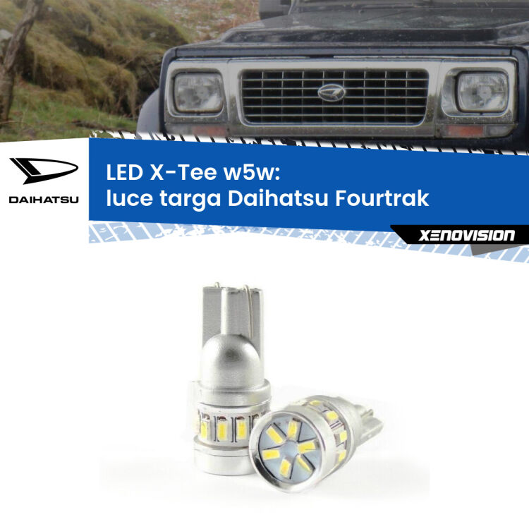 <strong>LED luce targa per Daihatsu Fourtrak</strong>  1985 - 1998. Lampade <strong>W5W</strong> modello X-Tee Xenovision top di gamma.