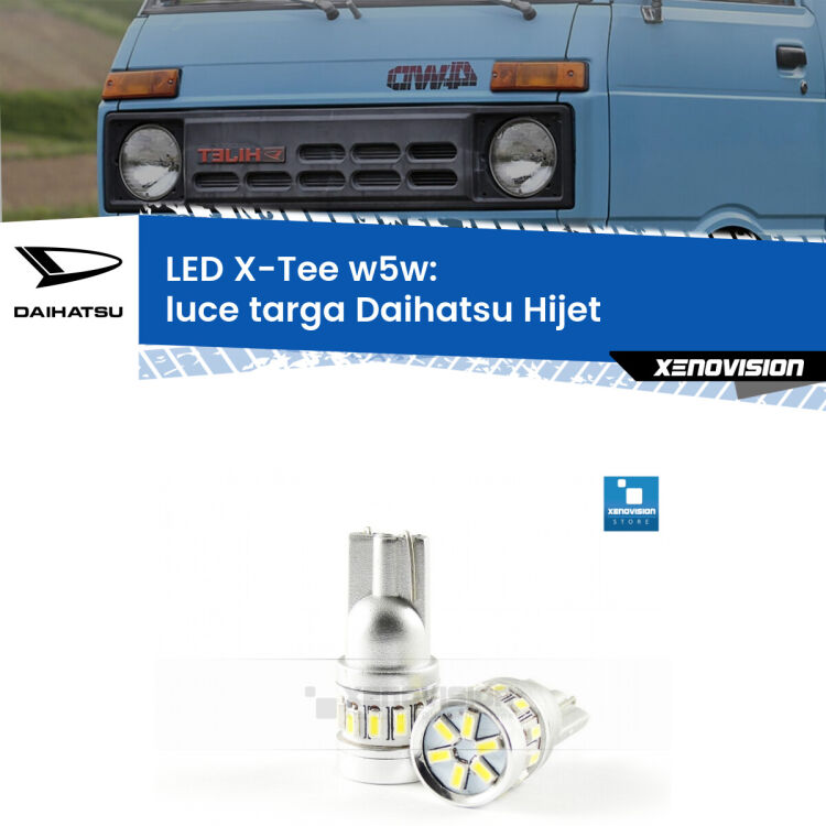 <strong>LED luce targa per Daihatsu Hijet</strong>  1992 - 2005. Lampade <strong>W5W</strong> modello X-Tee Xenovision top di gamma.