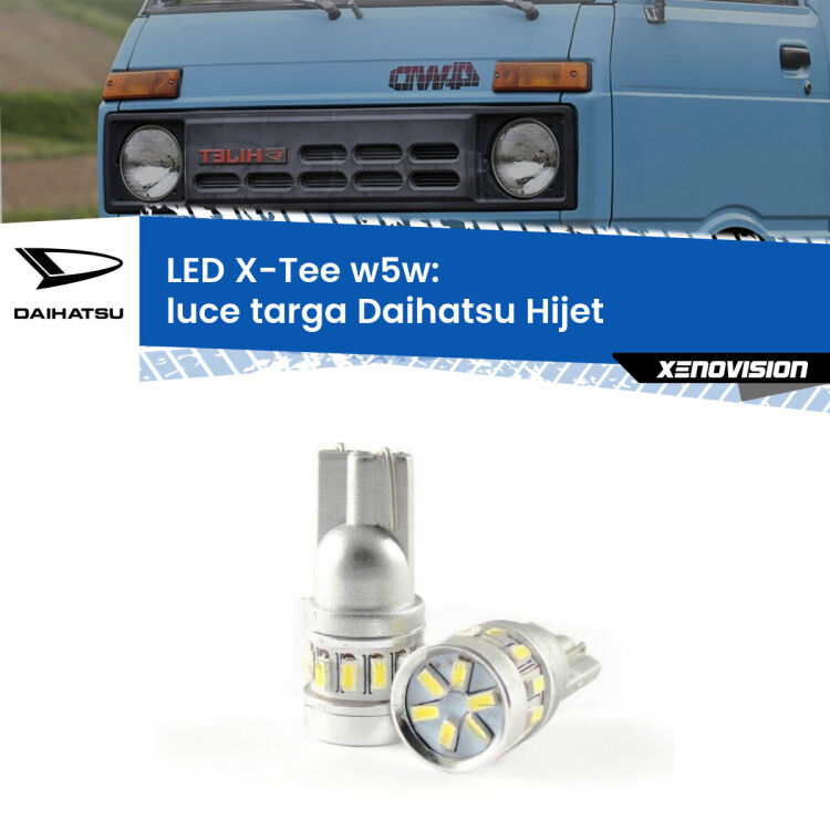 <strong>LED luce targa per Daihatsu Hijet</strong>  1992 - 2005. Lampade <strong>W5W</strong> modello X-Tee Xenovision top di gamma.