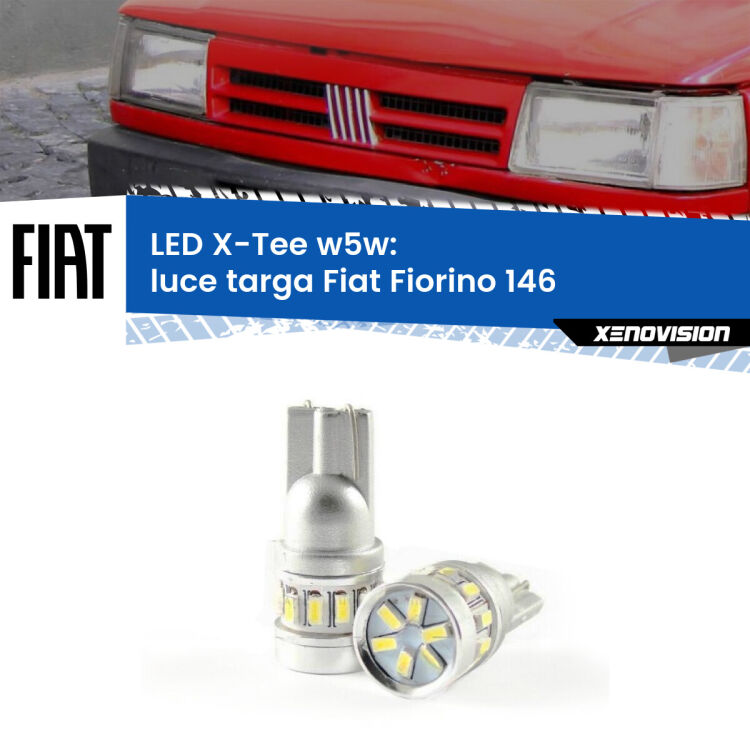 <strong>LED luce targa per Fiat Fiorino</strong> 146 1988 - 2001. Lampade <strong>W5W</strong> modello X-Tee Xenovision top di gamma.