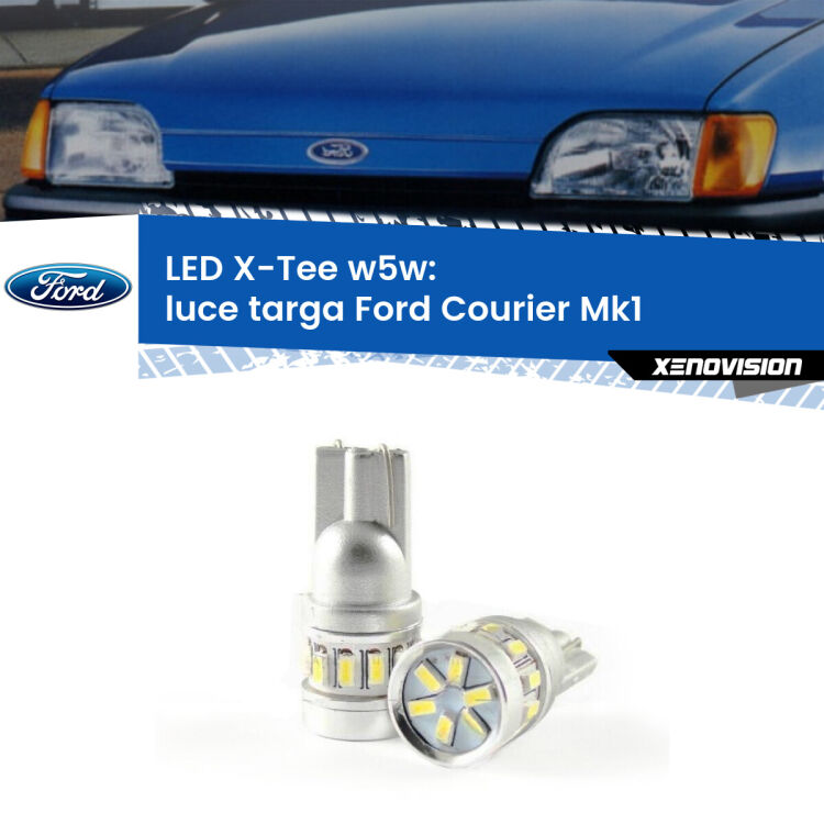 <strong>LED luce targa per Ford Courier</strong> Mk1 1991 - 1995. Lampade <strong>W5W</strong> modello X-Tee Xenovision top di gamma.