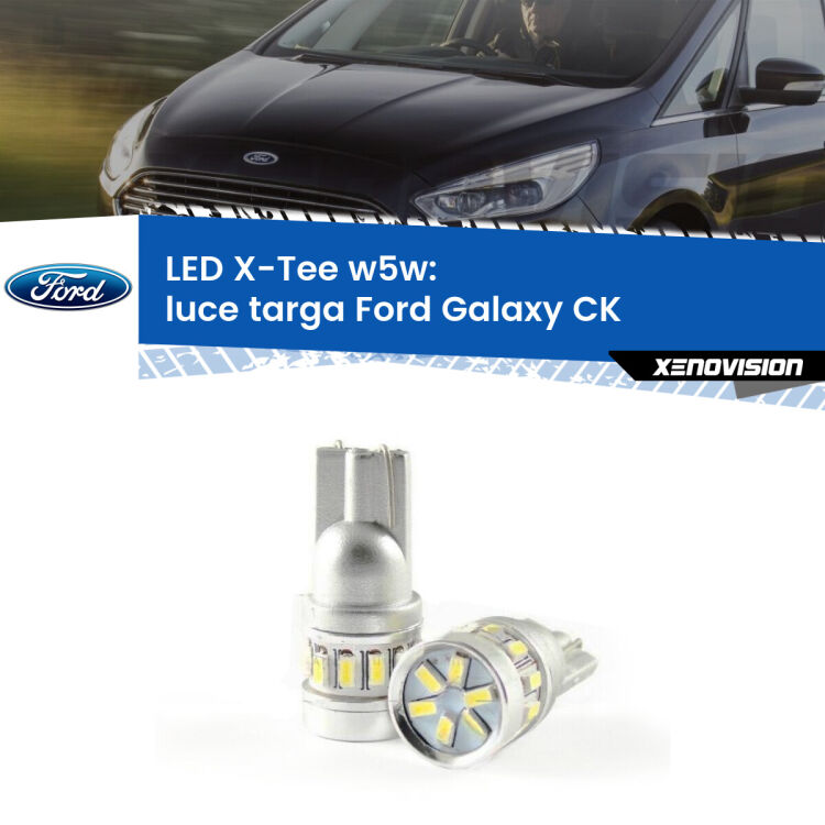 <strong>LED luce targa per Ford Galaxy</strong> CK 2015 - 2018. Lampade <strong>W5W</strong> modello X-Tee Xenovision top di gamma.