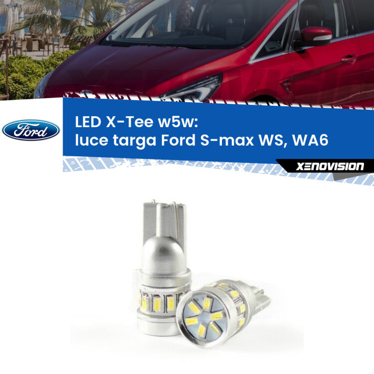 <strong>LED luce targa per Ford S-max</strong> WS, WA6 2006 - 2014. Lampade <strong>W5W</strong> modello X-Tee Xenovision top di gamma.