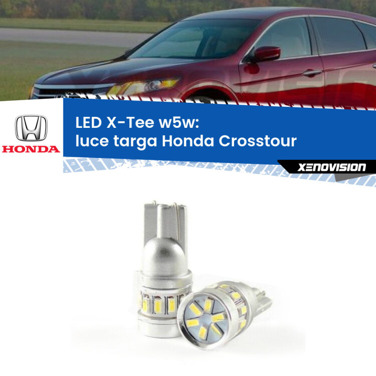 <strong>LED luce targa per Honda Crosstour</strong>  2010 - 2015. Lampade <strong>W5W</strong> modello X-Tee Xenovision top di gamma.