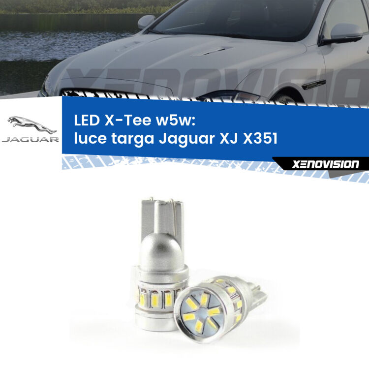 <strong>LED luce targa per Jaguar XJ</strong> X351 2010 - 2019. Lampade <strong>W5W</strong> modello X-Tee Xenovision top di gamma.