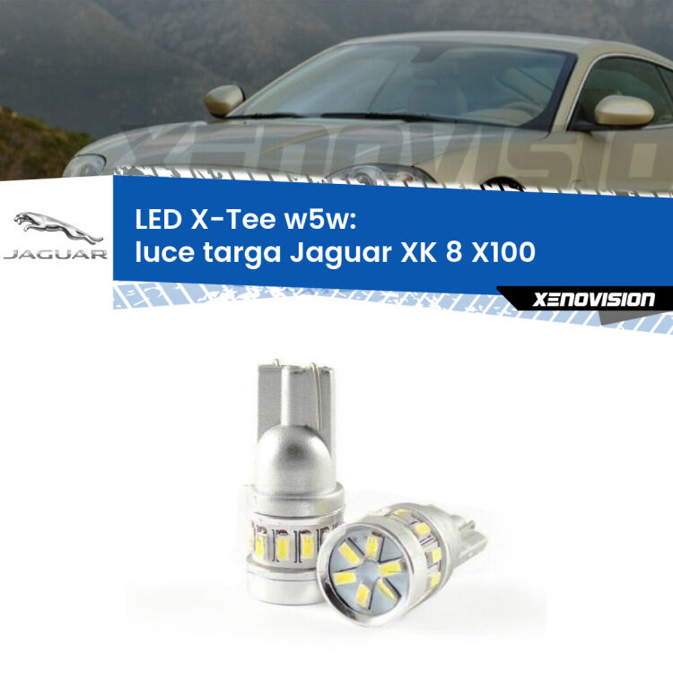 <strong>LED luce targa per Jaguar XK 8</strong> X100 1996 - 2005. Lampade <strong>W5W</strong> modello X-Tee Xenovision top di gamma.