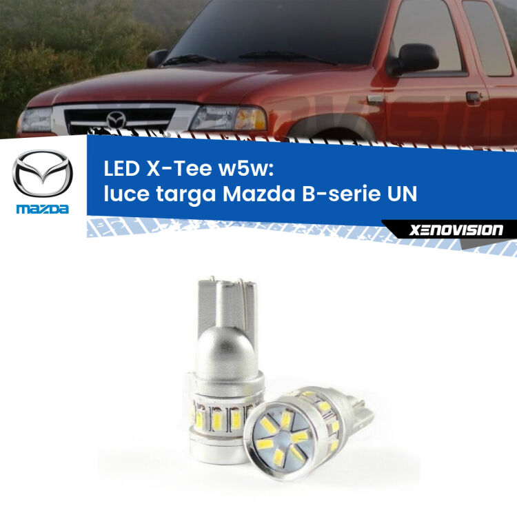 <strong>LED luce targa per Mazda B-serie</strong> UN 1999 - 2006. Lampade <strong>W5W</strong> modello X-Tee Xenovision top di gamma.