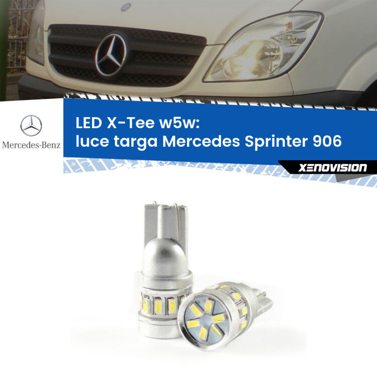 <strong>LED luce targa per Mercedes Sprinter</strong> 906 2006 - 2012. Lampade <strong>W5W</strong> modello X-Tee Xenovision top di gamma.