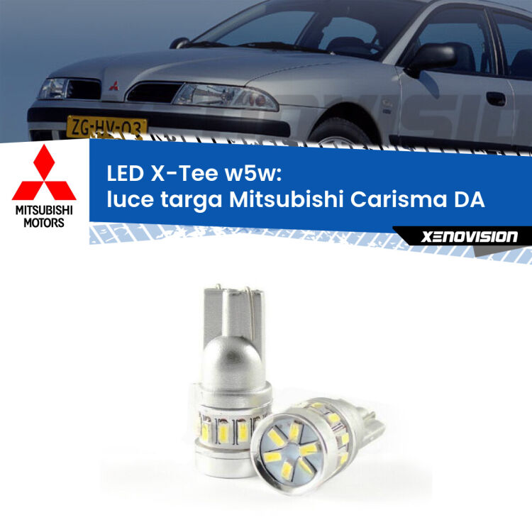 <strong>LED luce targa per Mitsubishi Carisma</strong> DA 1995 - 2006. Lampade <strong>W5W</strong> modello X-Tee Xenovision top di gamma.