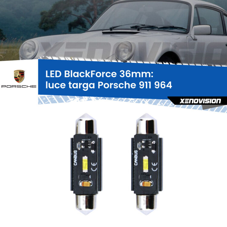 <strong>Luce Targa LED per Porsche 911</strong> 964 1993 - 1993. Coppia lampade <strong>C5W</strong> 36mm modello BlackForce canbus.