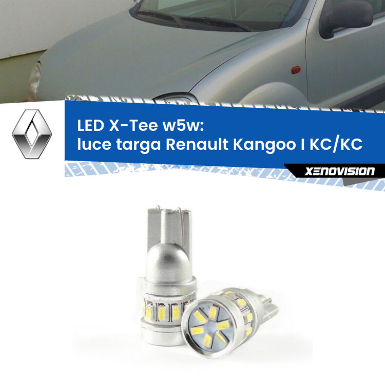 <strong>LED luce targa per Renault Kangoo I</strong> KC/KC 1997 - 2006. Lampade <strong>W5W</strong> modello X-Tee Xenovision top di gamma.