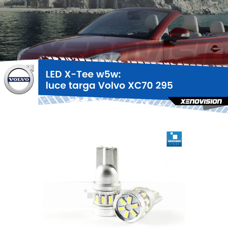 <strong>LED luce targa per Volvo XC70</strong> 295 1997 - 2007. Lampade <strong>W5W</strong> modello X-Tee Xenovision top di gamma.