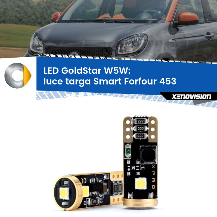 <strong>Luce Targa LED Smart Forfour</strong> 453 2014 in poi: ottima luminosità a 360 gradi. Si inseriscono ovunque. Canbus, Top Quality.