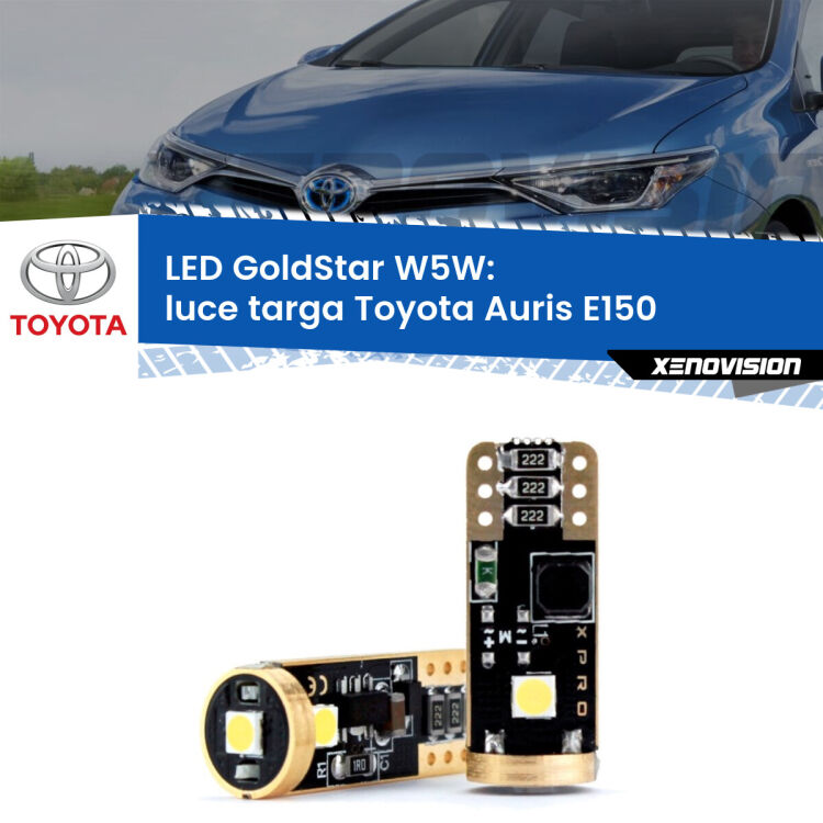 <strong>Luce Targa LED Toyota Auris</strong> E150 2006 - 2012: ottima luminosità a 360 gradi. Si inseriscono ovunque. Canbus, Top Quality.