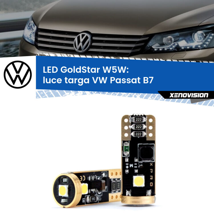 <strong>Luce Targa LED VW Passat</strong> B7 2010 - 2014: ottima luminosità a 360 gradi. Si inseriscono ovunque. Canbus, Top Quality.