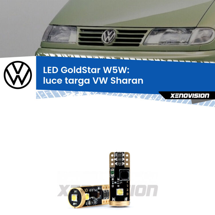 <strong>Luce Targa LED VW Sharan</strong>  1995 - 2000: ottima luminosità a 360 gradi. Si inseriscono ovunque. Canbus, Top Quality.