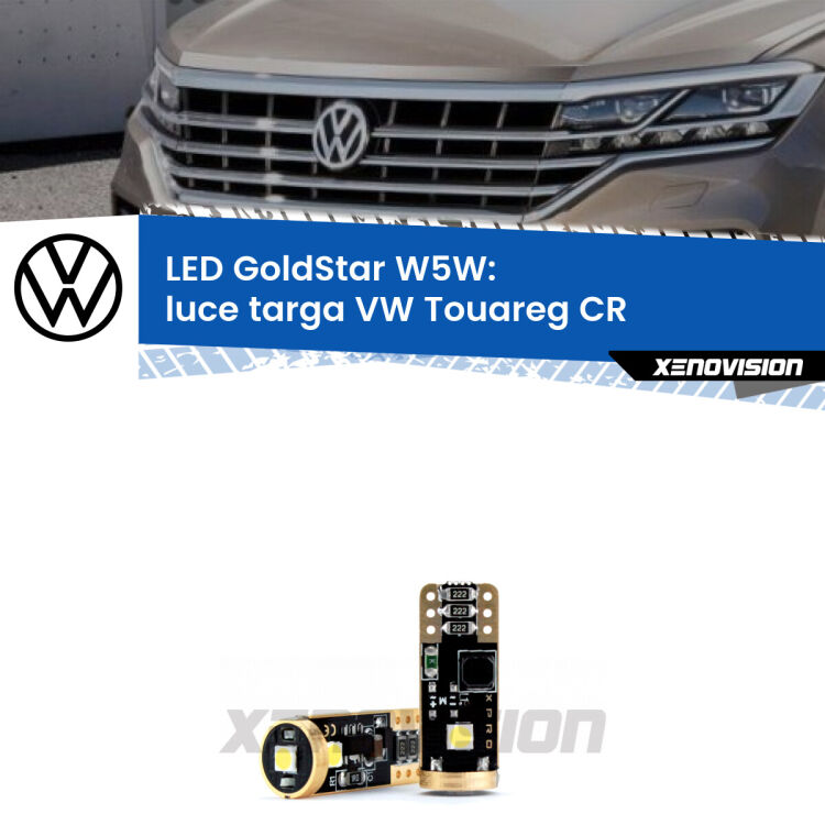 <strong>Luce Targa LED VW Touareg</strong> CR 2018 in poi: ottima luminosità a 360 gradi. Si inseriscono ovunque. Canbus, Top Quality.