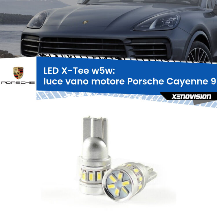 <strong>LED luce vano motore per Porsche Cayenne</strong> 9PA 2002 - 2010. Lampade <strong>W5W</strong> modello X-Tee Xenovision top di gamma.