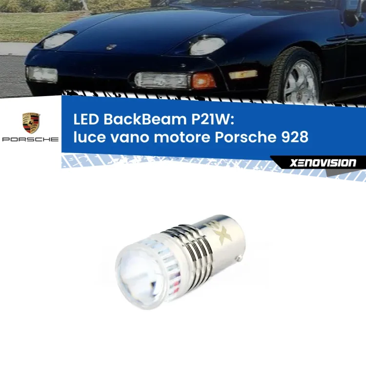 <strong>Luce Vano Motore LED per Porsche 928</strong>  1977 - 1995. Lampada <strong>P21W</strong> canbus. Illumina a giorno con questo straordinario cannone LED a luminosità estrema.