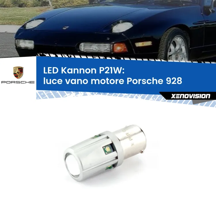 <strong>LED per Luce Vano Motore Porsche 928  1977 - 1995.</strong>Lampadina P21W con una poderosa illuminazione frontale rafforzata da 5 potenti chip laterali.