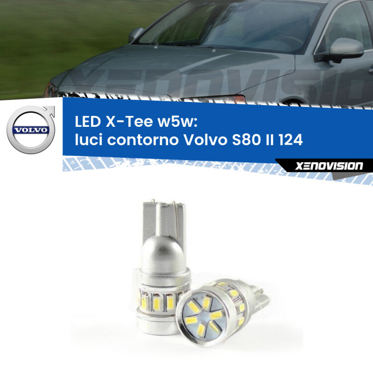 <strong>LED luci contorno per Volvo S80 II</strong> 124 2006 - 2016. Lampade <strong>W5W</strong> modello X-Tee Xenovision top di gamma.