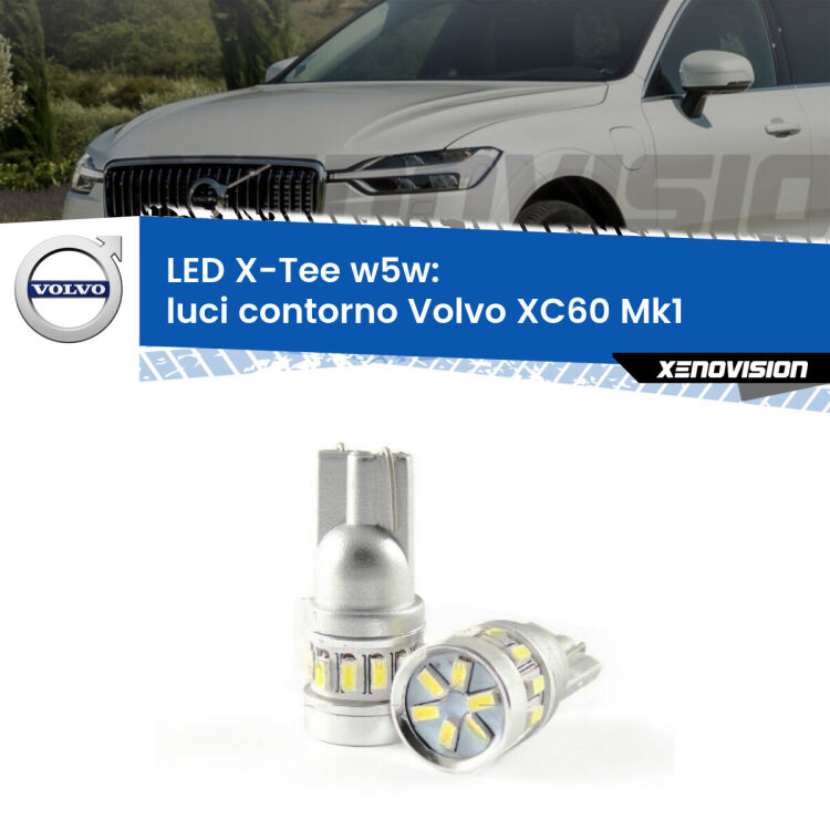 <strong>LED luci contorno per Volvo XC60</strong> Mk1 2008 - 2016. Lampade <strong>W5W</strong> modello X-Tee Xenovision top di gamma.