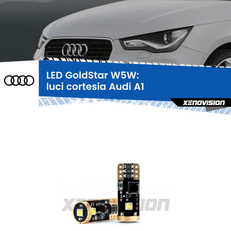 <strong>Luci Cortesia LED Audi A1</strong>  2010 - 2018: ottima luminosità a 360 gradi. Si inseriscono ovunque. Canbus, Top Quality.